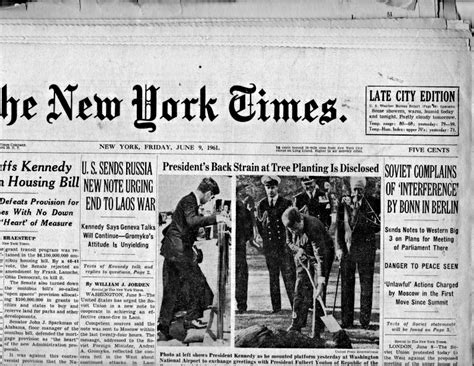 The New York Times Newspaper Friday June 9 1961 1940 69