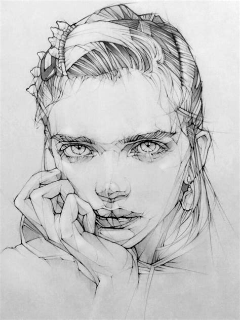 Artstation Pencil Drawing Portrait Toh Yasu藤保 140