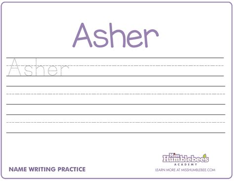 Name Handwriting Sheets Amulette
