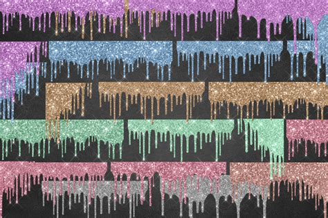 Glitter Drips Overlays By Digital Curio Thehungryjpeg
