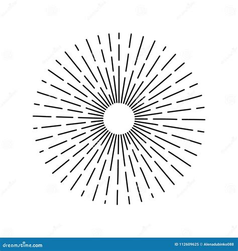 Vintage Vector Sunburst Abstract Sun Rays Stock Vector Illustration