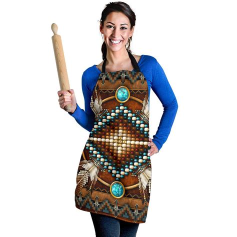 Mandala Brown Native American Apron Powwow Store