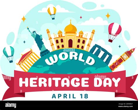 World Heritage Day Vector Illustration On 18 April For Commemorative