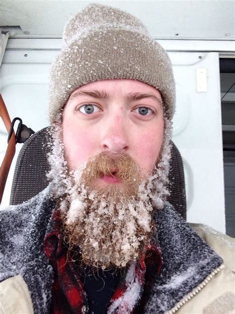 Fully Frozen Snow Beard Full Thick Beard And Mustache Beards Bearded Man Men Winter Snow Cold