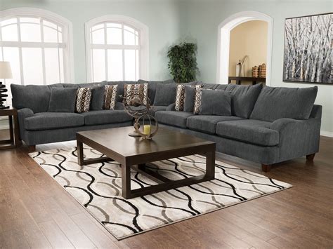 Putty Chenille 3 Piece Sectional Grey The Brick