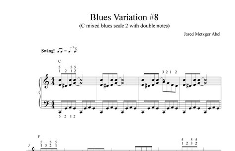 Blues Variation 8 Sheet Music Jared Metzger Abel Piano Solo
