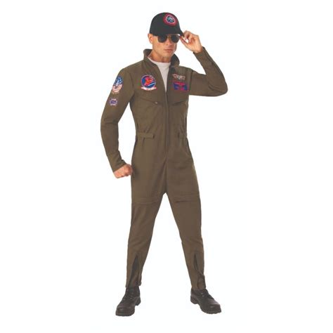 Muzemerch Adult Top Gun Flight Suit Halloween Costume
