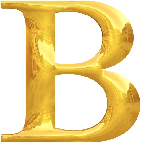 Gold Typography Letter B Transparent Png Stickpng