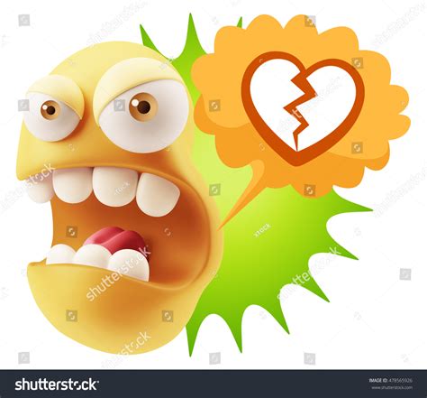 3d Rendering Angry Character Emoji Saying Stock Illustration 478565926