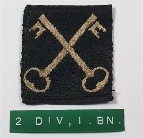 Ww2 Era British 2nd Infantry Division 1st Btn Cloth Formation Sign