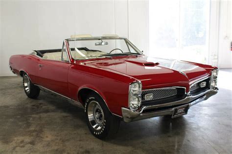 1967 Pontiac Gto 43316 Miles Regimental Red Convertible For Sale