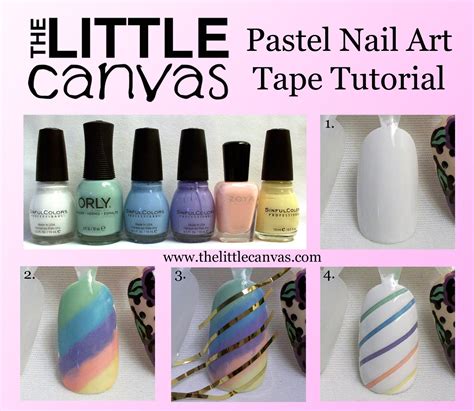 The Beauty Buffs Pastels Pastel Tape Nail Art Tutorial The