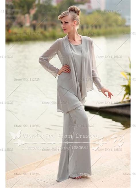 During the time before a wedding, the bride, her bridesmaids, and the mother of the bride seek to find formal wear for the special. Elegant gray Chiffon three Piece mother of the bride ...