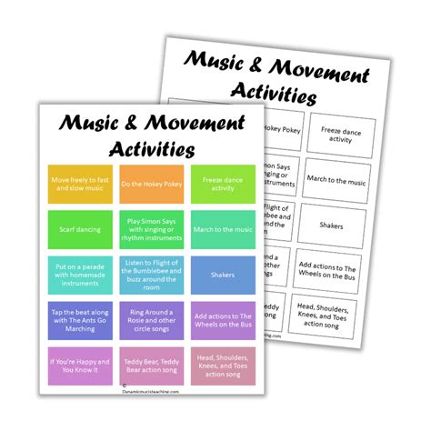 Music And Movement Activities For 3 5 Year Olds Dynamic Music Teaching