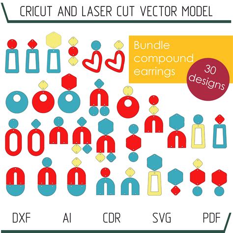 Dxf Of Laser Cut Ai Art File 40 Items Cnc Vector Dxf Cdr Business