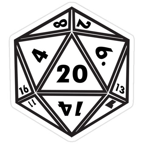 "D20" Stickers by TeesMi | Redbubble png image