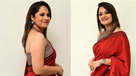 Anchor Anasuya Bharadwaj Latest Spicy Pictures In Saree Shakes Internet At Rangamaartanda