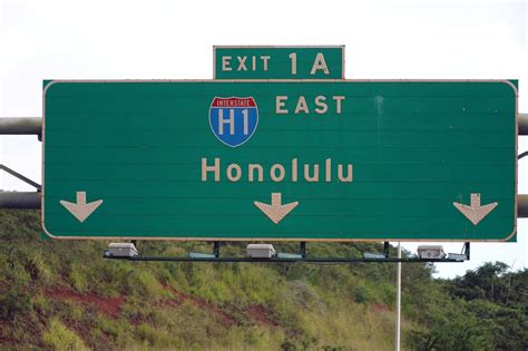 Hawaii Interstate 1 Highway Signs Interstate Highway Interstate