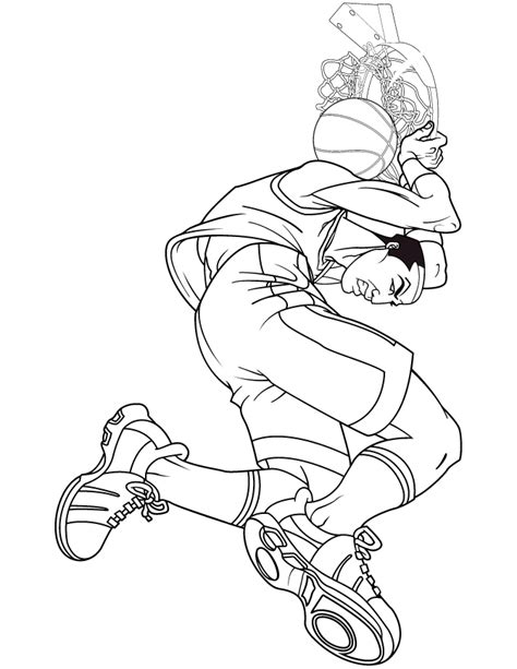 Cool Slam Dunk Basketball Coloring Page H And M Coloring Pages