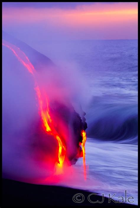 Just Dripping Lava From Mount Kilauea Volcano Near Kalapana Hawaii
