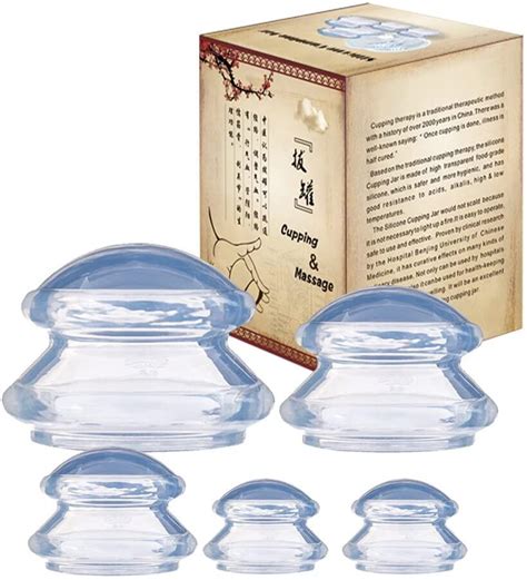 Cupping Therapy Sets Facial Cupping Set 4 In 1 Kit Vacuum Silicone Massage Cup Sucking Ball