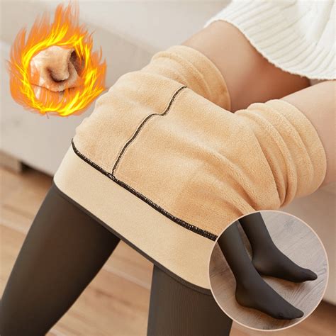 Thermal Leggings Women Winter Thicken Pantyhose Lined Socks Translucent Pant Sexy Slim Hosiery