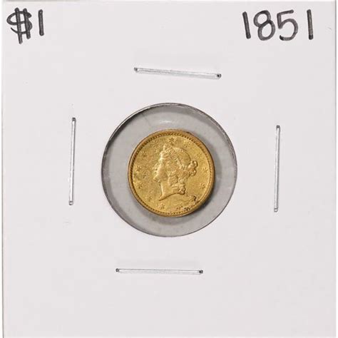 1851 1 Type 1 Liberty Head Gold Dollar Coin