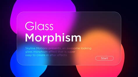 Glass Morphism Effect In After Effects After Effects Tutorial Easy