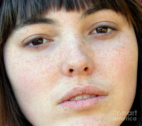 Freckle Faced Beauty Model Closeup Photograph By Jim Fitzpatrick Fine