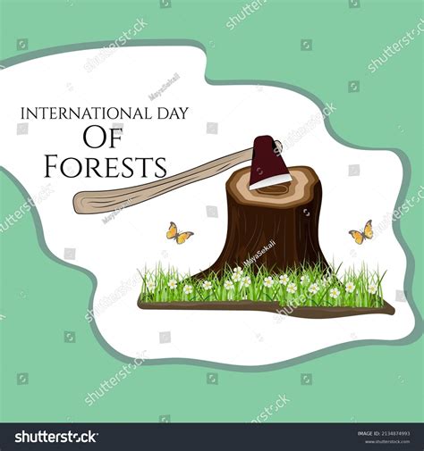International Day Forests Concept Illustration Vector Stock Vector