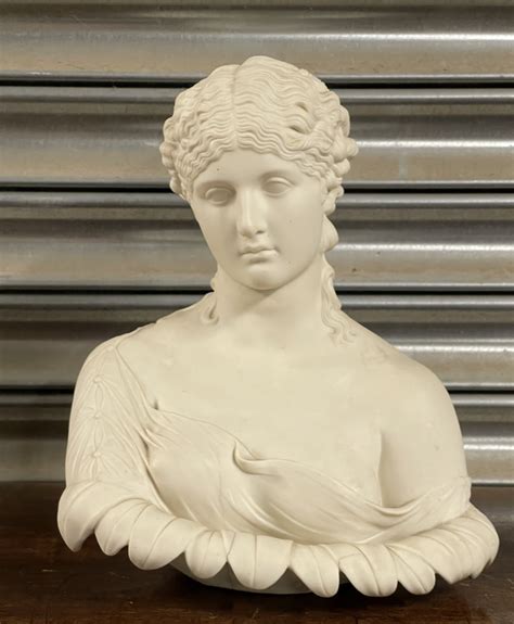 Beautiful Antique Parian Sculpture Bust Of Clytie The Water Nymth By