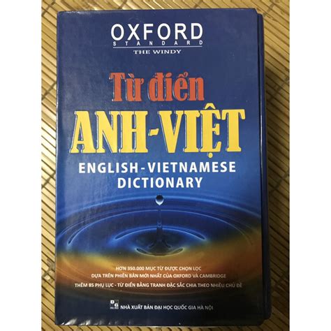 Sách Từ Điển Oxford Anh Việt 350000 Từ Hộp Cứng Xanh