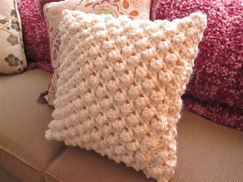 Popcorn Knit Pillow Cover · How To Stitch A Knit Or Crochet Cushion