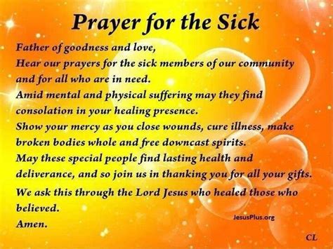 prayer for the sick prayer for the sick healing prayer quotes prayers for healing