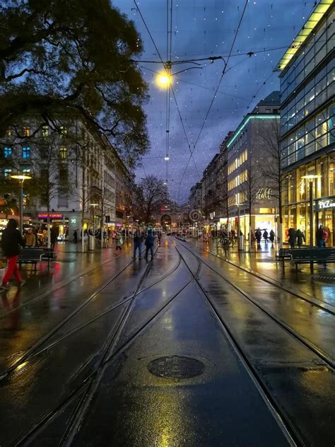 Christmas Time on the Streets of Zurich Editorial Photography  Image