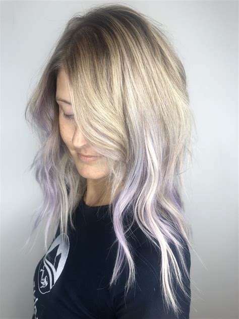 Lavender Platinum Ombre Hair