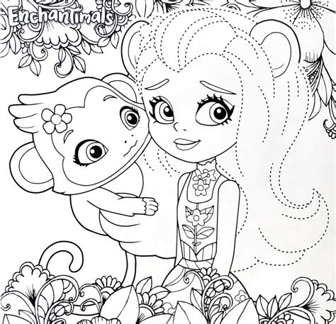 It could be done digitally or by analog methods. Enchantimals new coloring pages - YouLoveIt.com