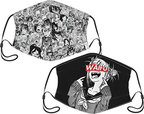 Ahegao Face Waifu Hentai Toga Dust Masks Outdoor Adjustable 2 Pack Face