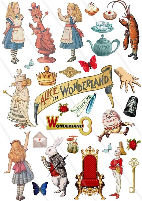 Alice In Wonderland Clipart Alice Clip Art Watercolor Mad Hatter Tea
