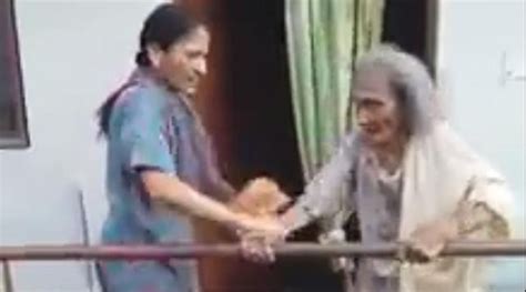 Video Old Woman In Delhi Mercilessly Beaten Up By Daughter The American Bazaar