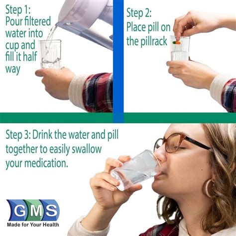 Gms Pill Takers Cup To Take Medication Swallow Vitamins And Supplements