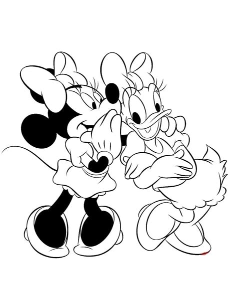 Daisy Duck And Minnie Mouse Coloring Pages