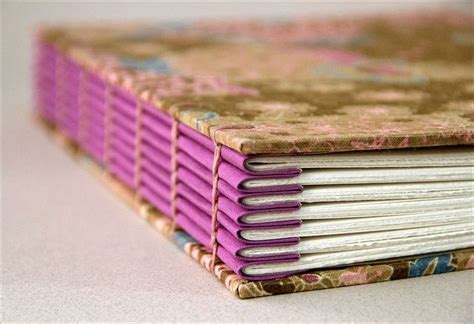 Coptic Stitch Use Coloured Paper To Make A Coloured Spine Without