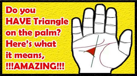 There are many often conflicting interpretations of various lines and palmar features across. Do you HAVE Triangle on the palm?Here's what it means, AMAZING! / Palm Reading / Headlines Tv ...