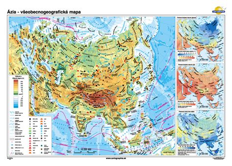 Ázia Všeobecnogeografická Mapa 160x120cm