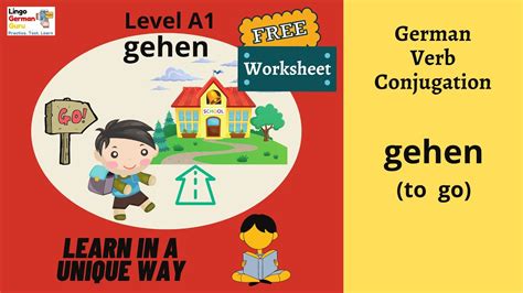 Learn German For Beginners A1 Level Verb Conjugation 3 Gehen To