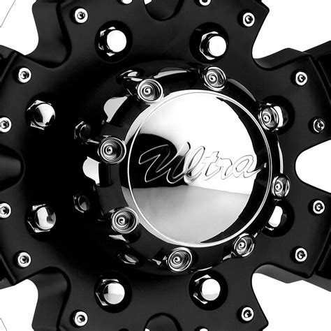 Ultra® Goliath 023b Dually Wheels Matte Black With Diamond Cut Lip Rims