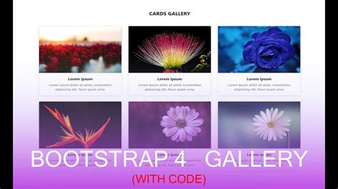 Free html snippets for bootstrap html css js. Bootstrap 4 responsive gallery using bootstrap card (with code) | Free Online Tutorial