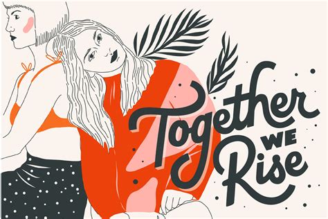 Powerful Feminist Lettering On Colorful Illustrations Of Women Feminist Art Illustration