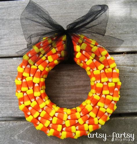 20 Crafty Days Of Halloween Candy Corn Wreath See Vanessa Craft